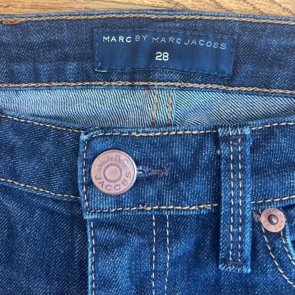 Marc by Marc Jacobs Chrissie 003 Low Rise Skinny Stretch Dark Denim Jeans Sz 28 - Picture 9 of 16
